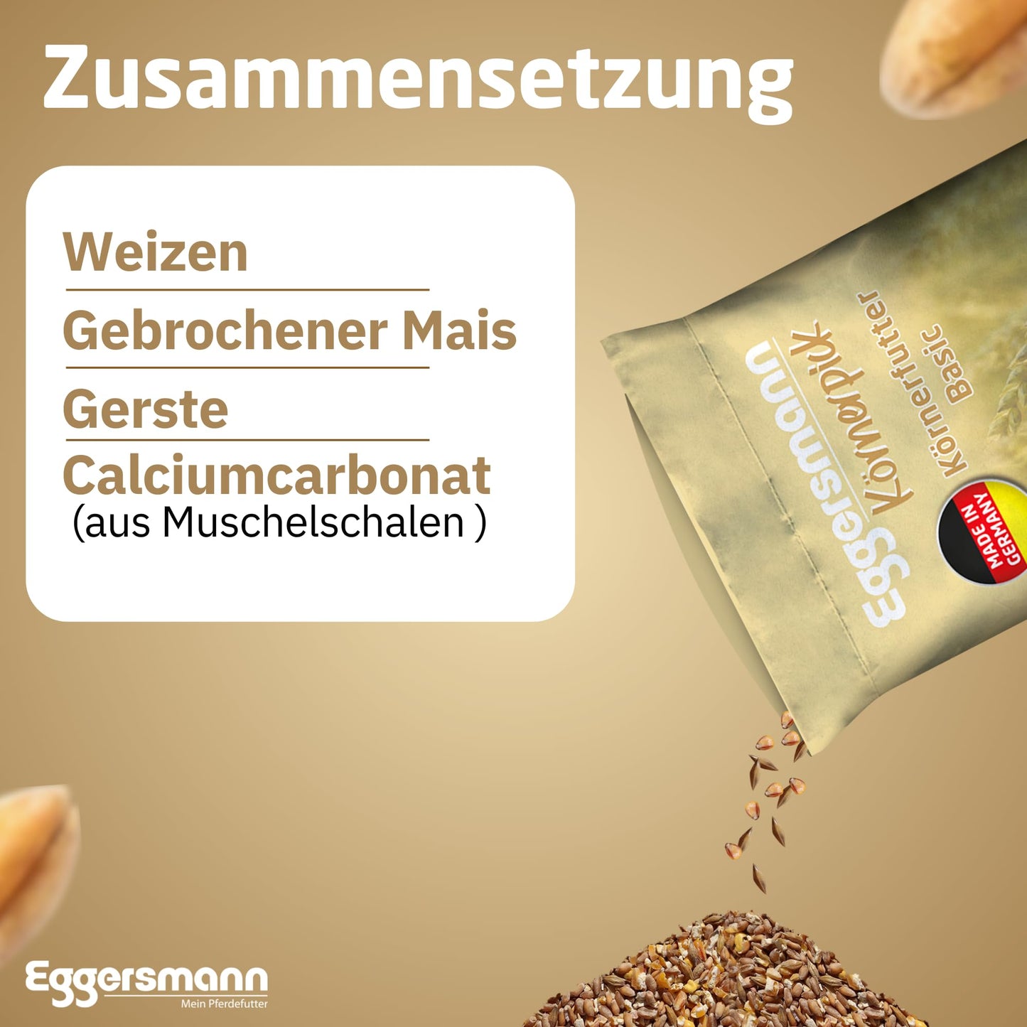 Eggersmann Körnerpick Hühnerfutter 25 kg – Premium Körnermischung für Hühner Gänse & Enten – Basic