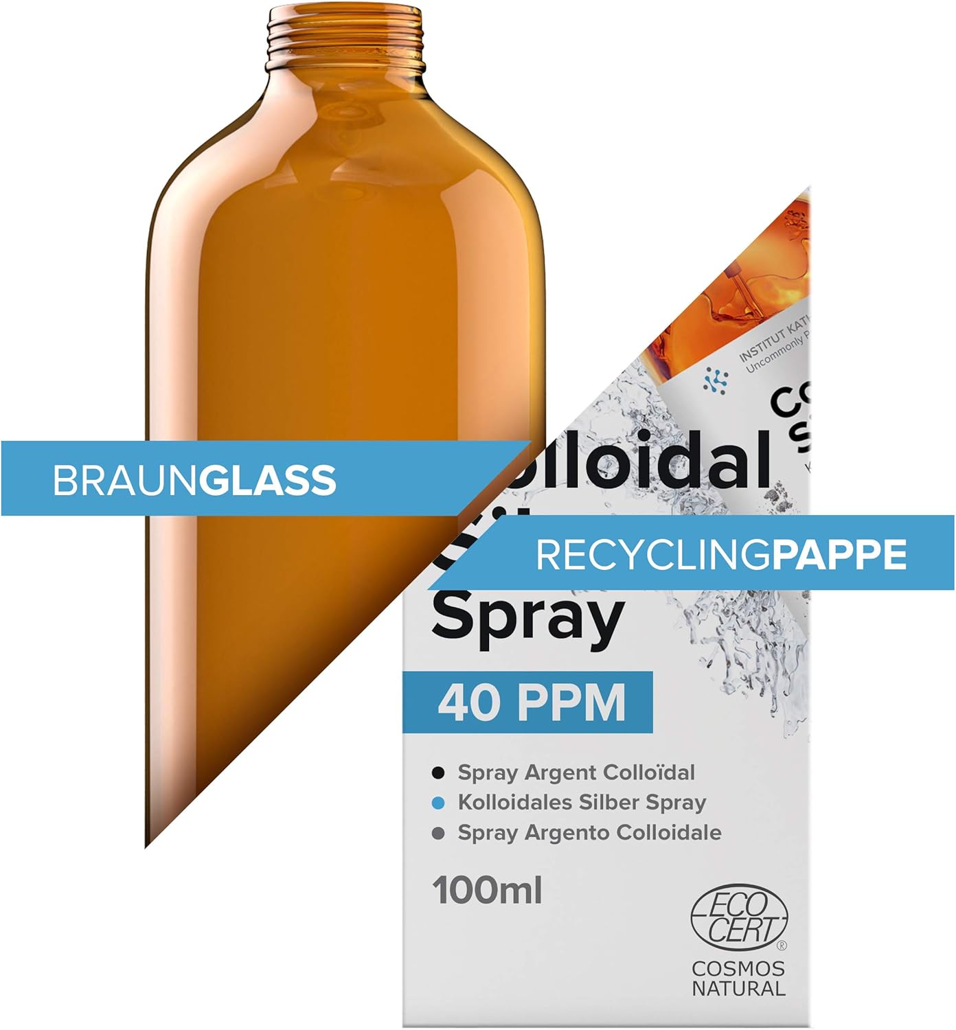 Kolloidales Silber Spray 100 mL | 40 PPM | Hochkonzentriert & Effektiv | 100 % Natürlich | Made in EU