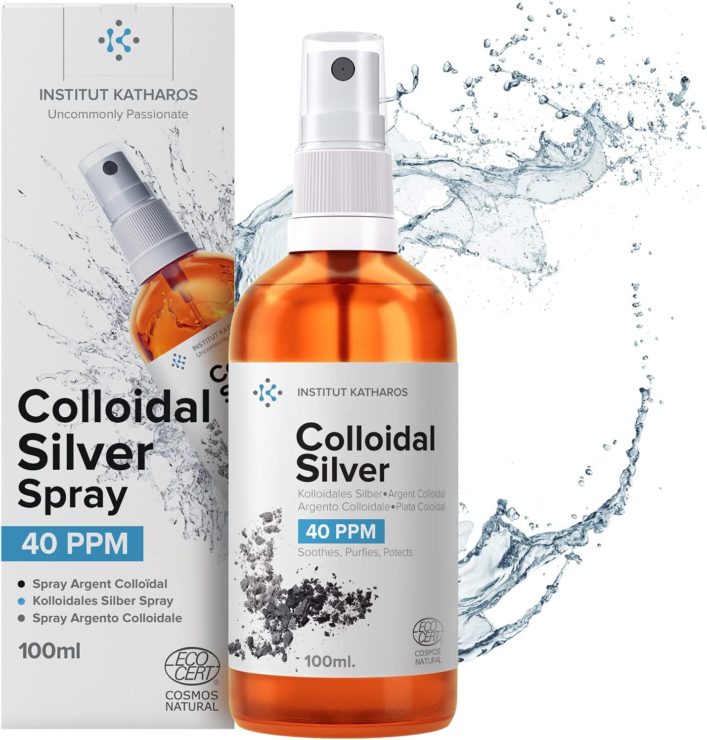 Kolloidales Silber Spray 100 mL | 40 PPM | Hochkonzentriert & Effektiv | 100 % Natürlich | Made in EU