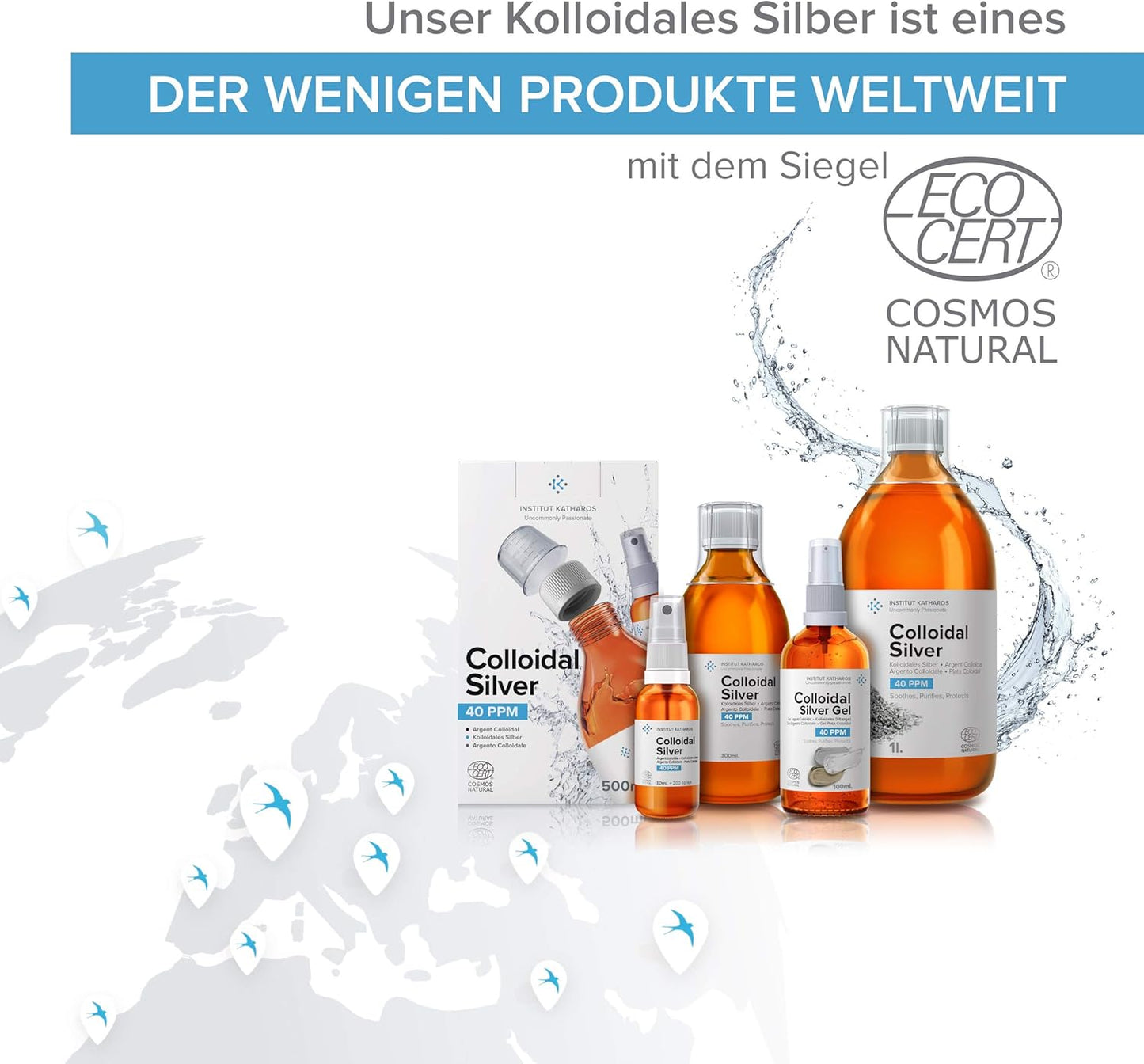 Kolloidales Silber Spray 100 mL | 40 PPM | Hochkonzentriert & Effektiv | 100 % Natürlich | Made in EU