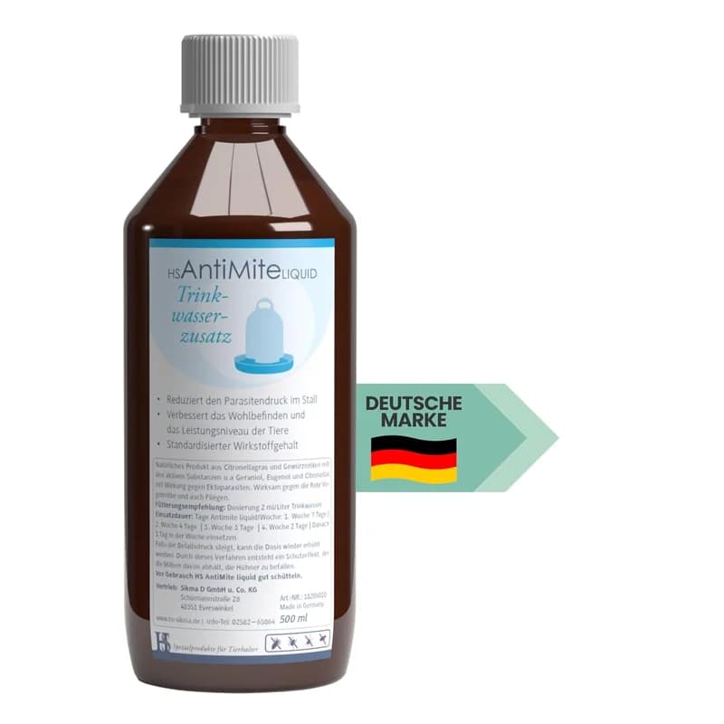 HS AntiMite Liquid 500 ml – pflanzlicher Trinkwasserzusatz HS AntiMite Liquid 500 ml – pflanzlicher Trinkwasserzusatz